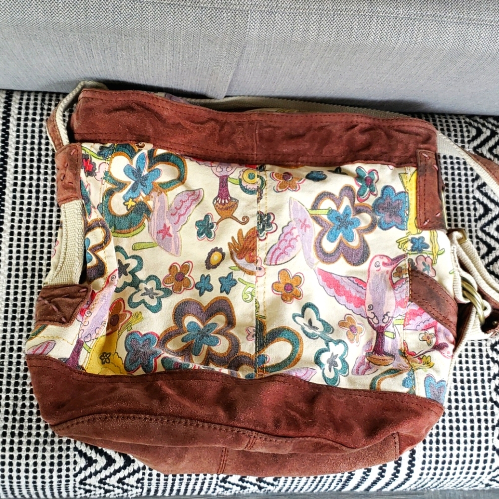 Lucky Brand - Canvas and Suede Crossbody Bag